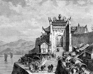 Shanghai hamn, Kina, 1800-talet