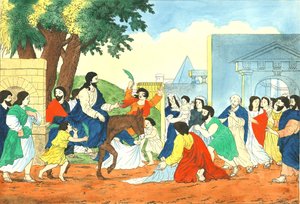 Kristi intåg i Jerusalem, 1800-talet av Weenix