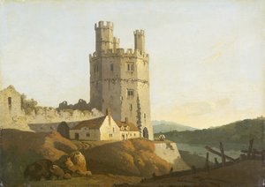Caernarvon Castle, örntornet (olja på duk)