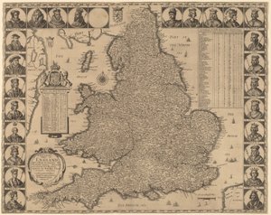 En ny och exakt karta över England av Wenceslaus Hollar