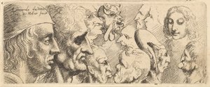 En mängd olika huvuden, 1625-77. av Wenceslaus Hollar
