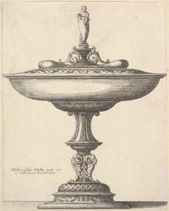 En bred bägare med prydnadsstam, 1646. av Wenceslaus Hollar