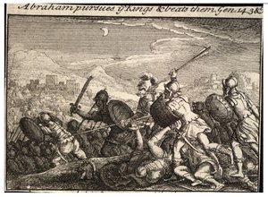 Abraham slåss mot kungarna. Tillstånd 2 av Wenceslaus Hollar