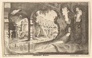 Romersk amphitiatri, ca. 1650. av Wenceslaus Hollar