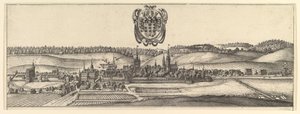 Ansbach och Coburg, View a of two views a&b., 1625-77. av Wenceslaus Hollar
