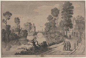 Antwerpen (etsning) av Wenceslaus Hollar