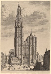 Antwerpens katedral av Wenceslaus Hollar