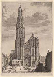 Antwerpens katedral av Wenceslaus Hollar