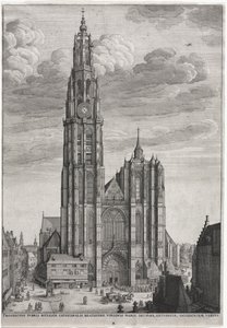 Antwerpens katedral av Wenceslaus Hollar