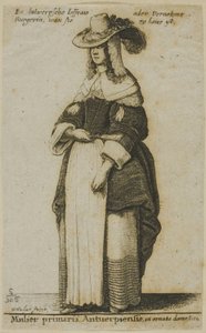 Antwerpen kvinna av Wenceslaus Hollar