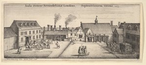 Arundels hus från norr, 1646. av Wenceslaus Hollar