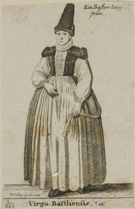 Basel kvinna av Wenceslaus Hollar