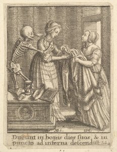 Brud, från Dödsdansen, 1651. av Wenceslaus Hollar