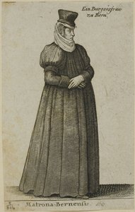 Borgmästarhustru av Bern av Wenceslaus Hollar