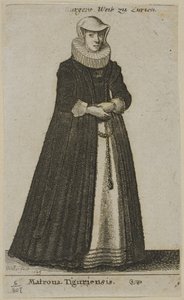 Borgmästarhustru i Zürich av Wenceslaus Hollar
