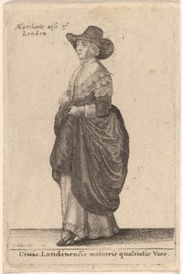 En fru av bästa kvalitet i London av Wenceslaus Hollar