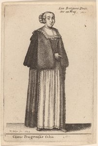 Dotter till en medborgare i Prag av Wenceslaus Hollar