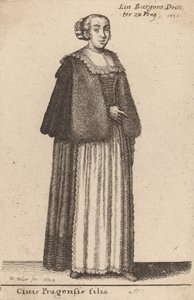 Dotter till en medborgare i Prag, 1643. av Wenceslaus Hollar
