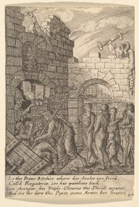 Nedstigning till helvetet, 1625-77. av Wenceslaus Hollar