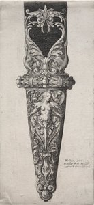Design för dolkslida. av Wenceslaus Hollar