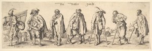 Tiggarskrået De sju tiggarna, 1630. av Wenceslaus Hollar