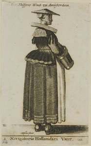 Holländsk sjömanshustru av Wenceslaus Hollar