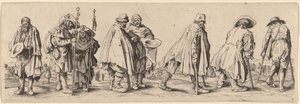 Åtta tiggare. av Wenceslaus Hollar