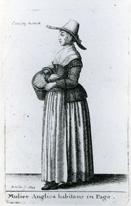 Engelsk lantkvinna, 1643 av Wenceslaus Hollar