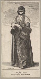 Engelsk dam i vinterdräkt The Winter habit of ane English Gentlewoman, 1644. av Wenceslaus Hollar
