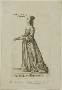 Engelsk adelsdam av Wenceslaus Hollar