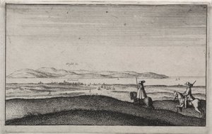 Engelska vyer: Isle of Wight från Portsmouth av Wenceslaus Hollar