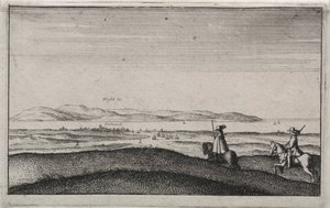 Engelska vyer: Isle of Wight från Portsmouth. av Wenceslaus Hollar