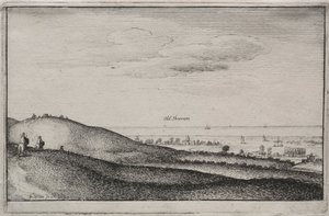 Engelska vyer: Old Shoreham, 1645. av Wenceslaus Hollar