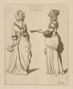 Engelska kvinnor, 1644 av Wenceslaus Hollar