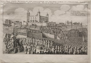 Avrättning av jarlen av Strafford av Wenceslaus Hollar