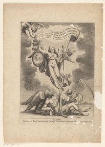 Faam overwint de tijd en de dood Historia om den kristna kungens drottningmoderns inträde i de förenade provinserna i de låga länderna (serietitel på objektet) av Wenceslaus Hollar