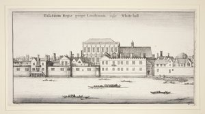 Fyra vyer över Westminster, Lambeth och Whitehall, ur serien Londonvyer av Wenceslaus Hollar