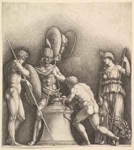 Fyra klassiska figurer hednisk offer, 1638. av Wenceslaus Hollar