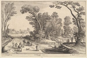 Går till marknaden, 1652. av Wenceslaus Hollar