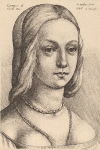 Chef för kvinnan ser rätt. av Wenceslaus Hollar