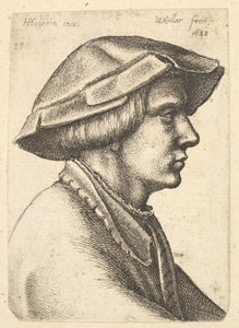 Chef för ung man med hatt i profil till höger, 1648. av Wenceslaus Hollar