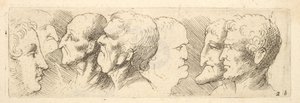 Huvudstudier, 1625-77 av Wenceslaus Hollar