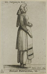 Ungersk kvinna av Wenceslaus Hollar