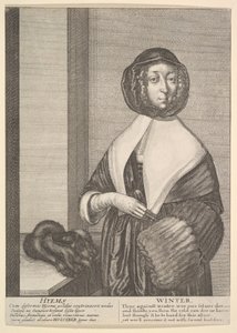 Hyems - Winter Tre fjärdedels säsonger, 1641. av Wenceslaus Hollar