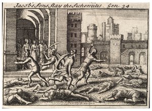 Jakobs söner dräpte shekemiterna. Tillstånd 2 av Wenceslaus Hollar