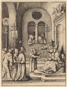 Jesus igen inför Kaifas av Wenceslaus Hollar