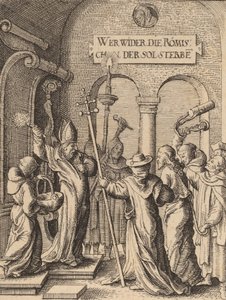 Jesus inför Kaifas. av Wenceslaus Hollar