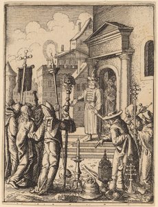 スウェーデンのピラトの前のイエス av Wenceslaus Hollar