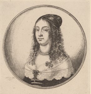 Dam med band på lockar, 1646. av Wenceslaus Hollar