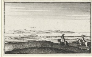 Landskap med utsikt över Isle of Wight av Wenceslaus Hollar